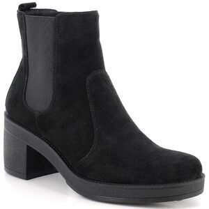 Alpine Swiss Womens Suede Chelsea Boots Made in Italy Block Heel Ankle Booties